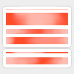 Red Watercolour Stripes Sticker